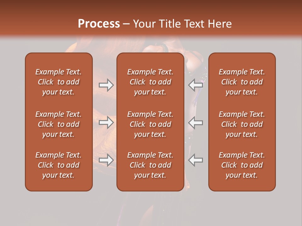 Beautiful Bellydancer Tossing Veil PowerPoint Template
