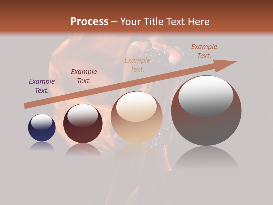 Beautiful Bellydancer Tossing Veil PowerPoint Template