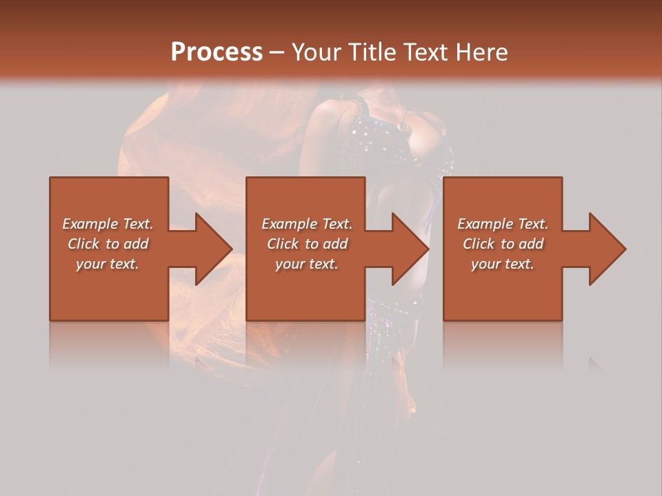 Beautiful Bellydancer Tossing Veil PowerPoint Template