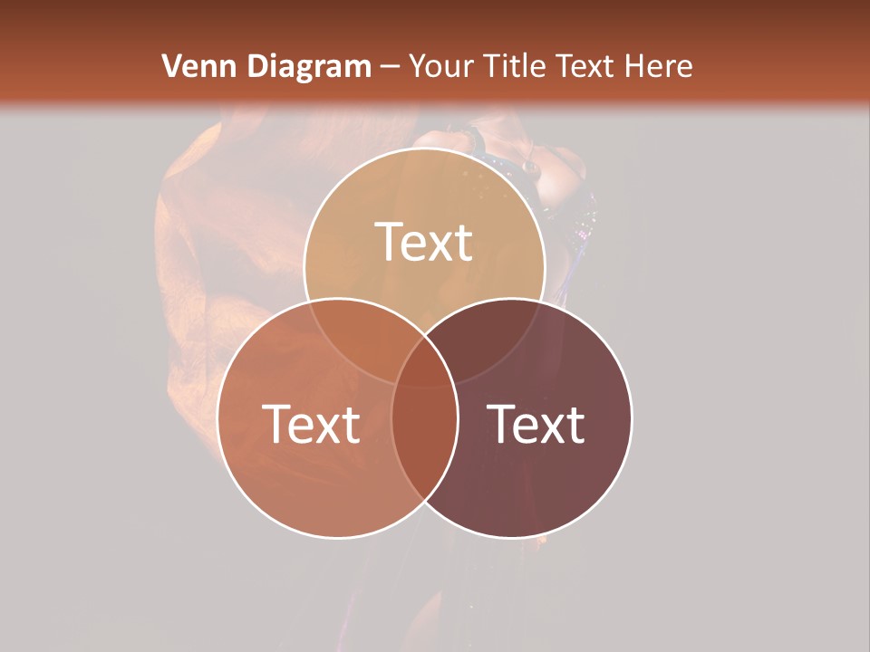 Beautiful Bellydancer Tossing Veil PowerPoint Template