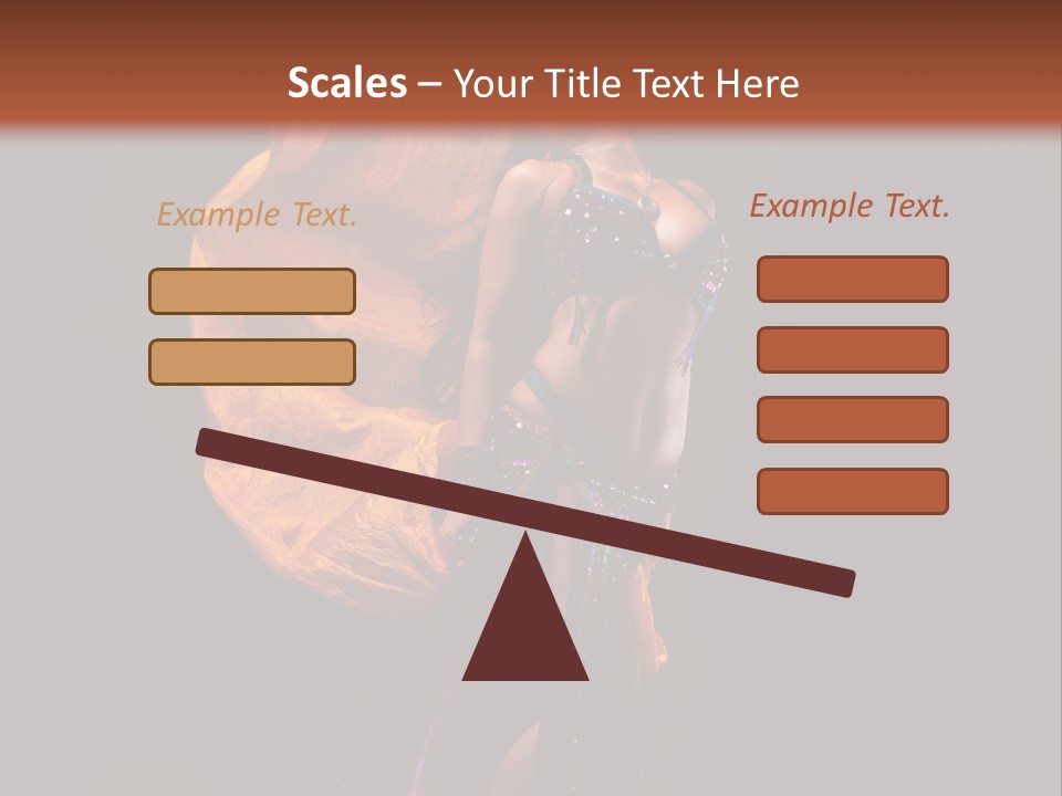 Beautiful Bellydancer Tossing Veil PowerPoint Template