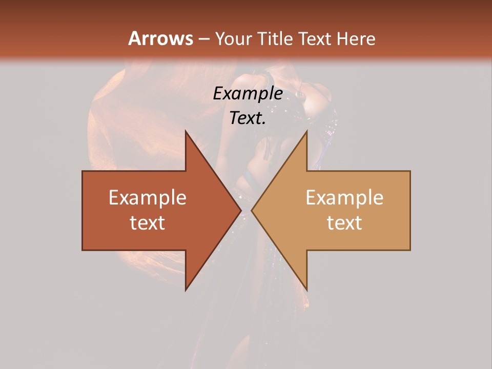 Beautiful Bellydancer Tossing Veil PowerPoint Template