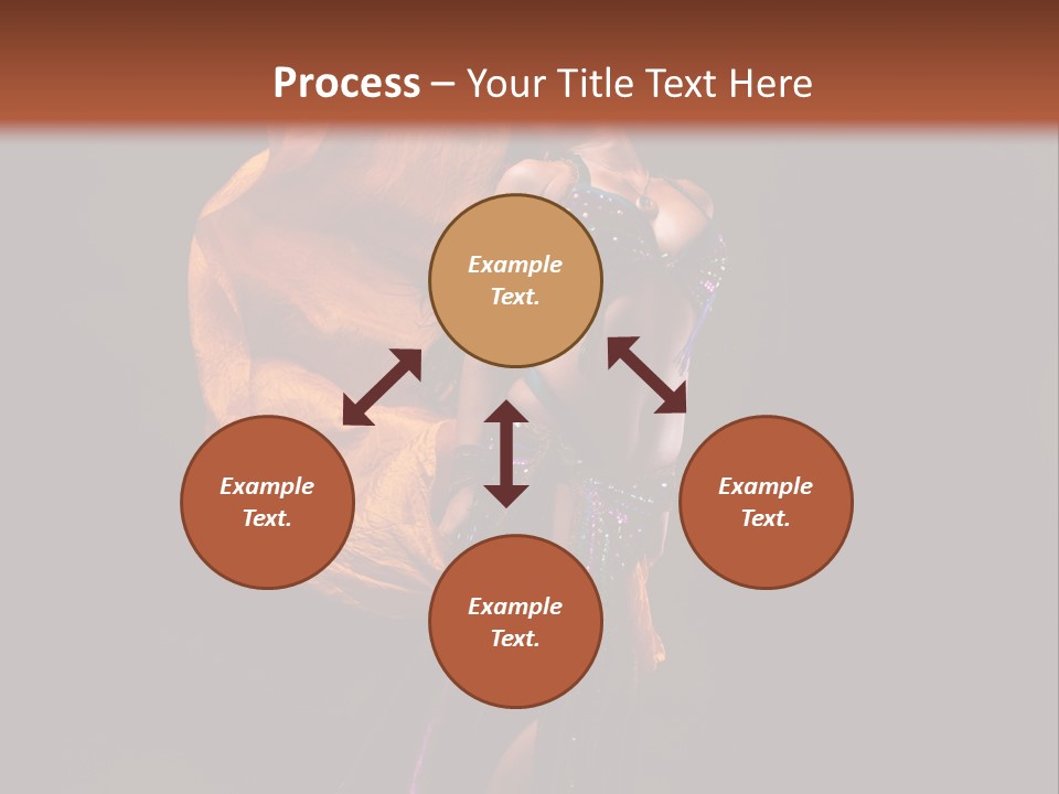 Beautiful Bellydancer Tossing Veil PowerPoint Template