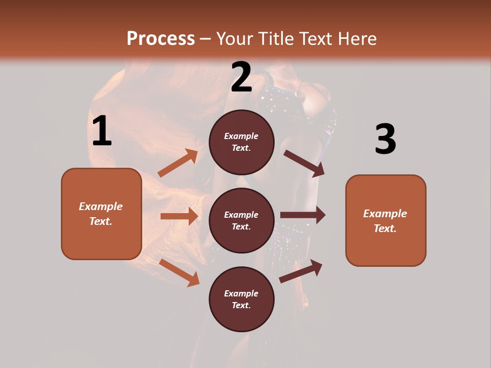 Beautiful Bellydancer Tossing Veil PowerPoint Template