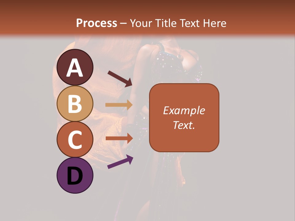 Beautiful Bellydancer Tossing Veil PowerPoint Template