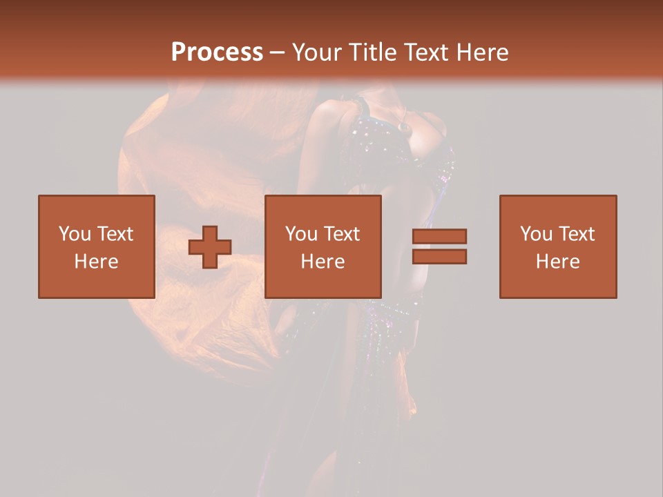 Beautiful Bellydancer Tossing Veil PowerPoint Template