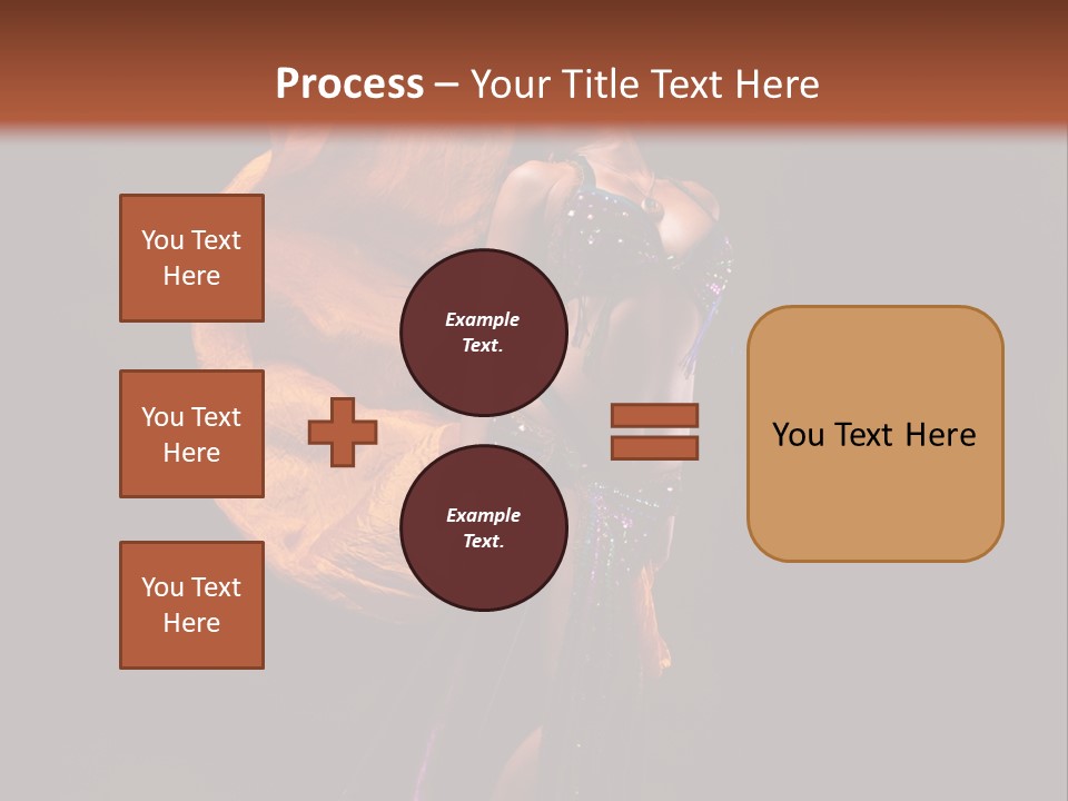Beautiful Bellydancer Tossing Veil PowerPoint Template