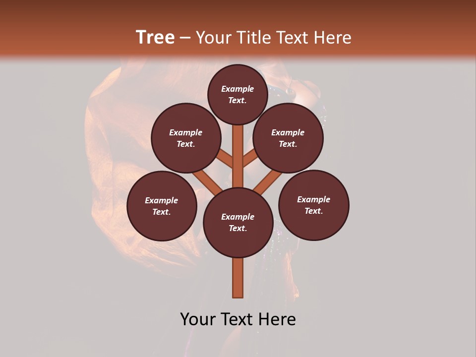 Beautiful Bellydancer Tossing Veil PowerPoint Template