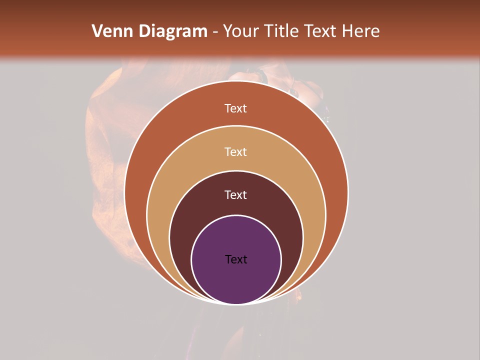 Beautiful Bellydancer Tossing Veil PowerPoint Template