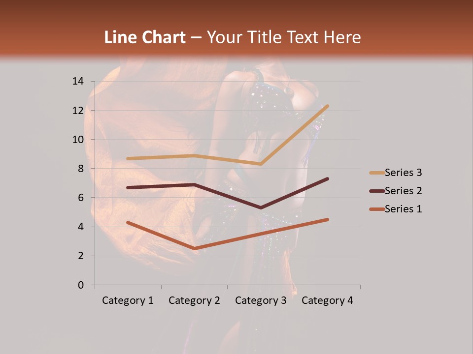 Beautiful Bellydancer Tossing Veil PowerPoint Template