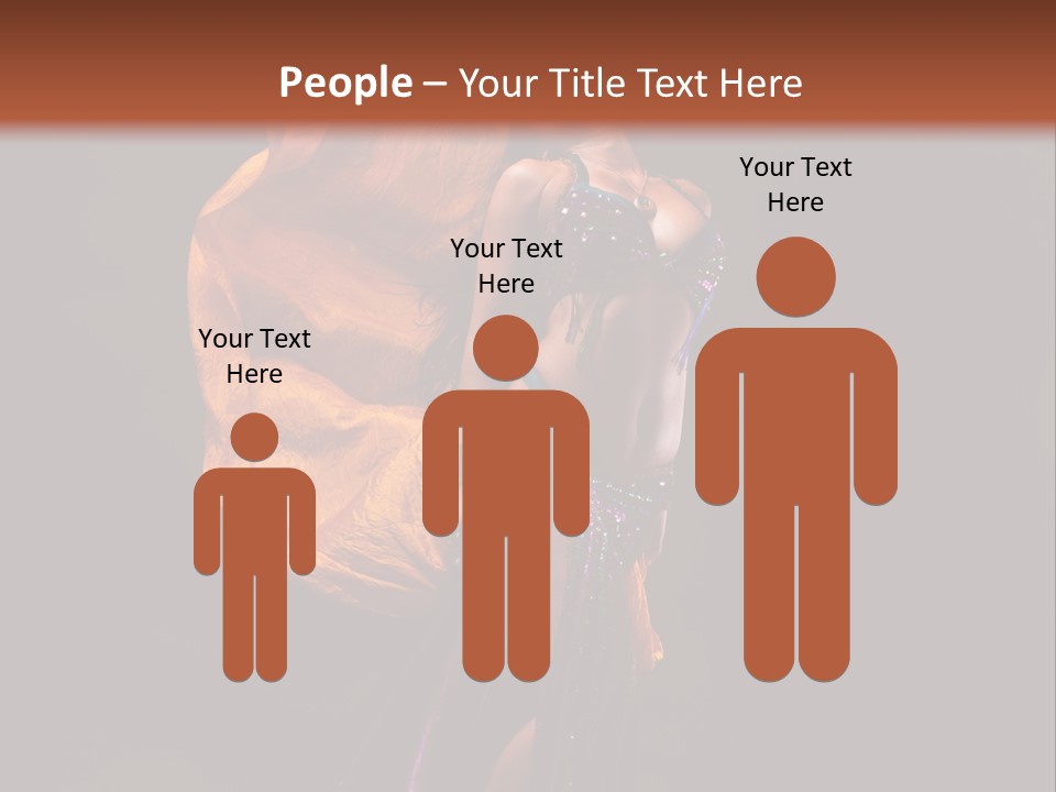 Beautiful Bellydancer Tossing Veil PowerPoint Template