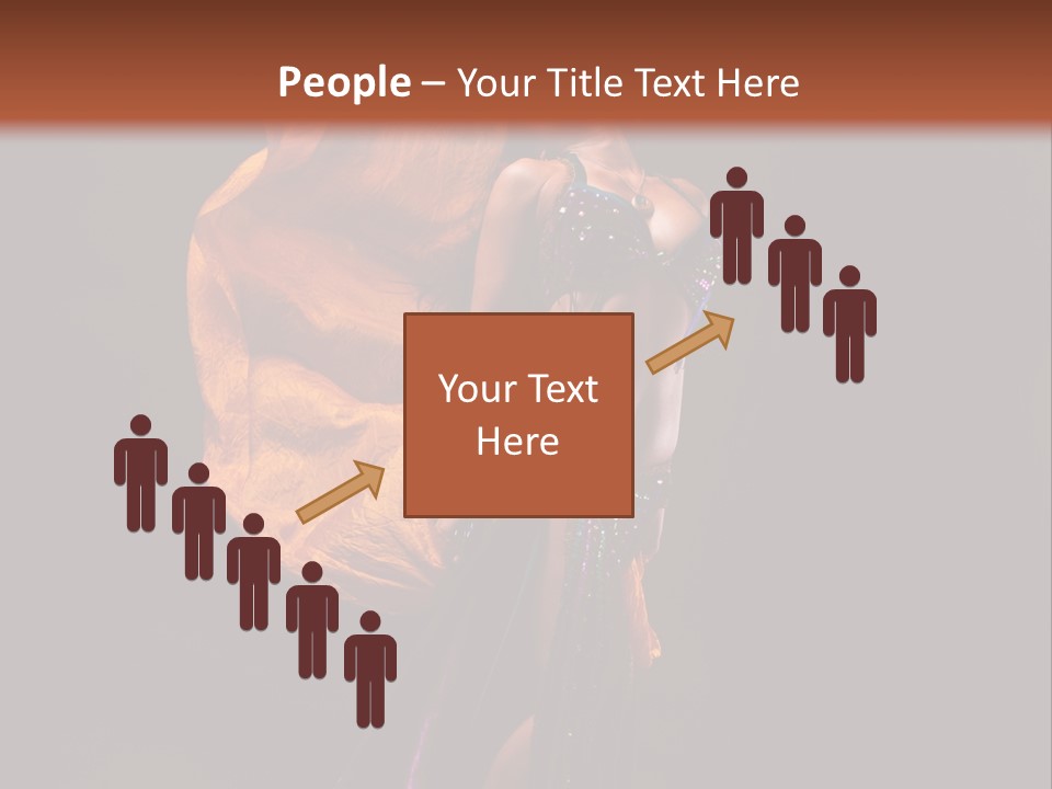 Beautiful Bellydancer Tossing Veil PowerPoint Template