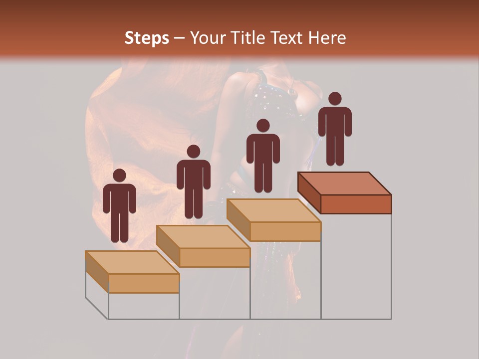 Beautiful Bellydancer Tossing Veil PowerPoint Template