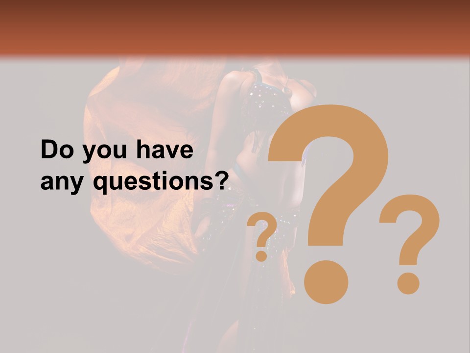 Beautiful Bellydancer Tossing Veil PowerPoint Template