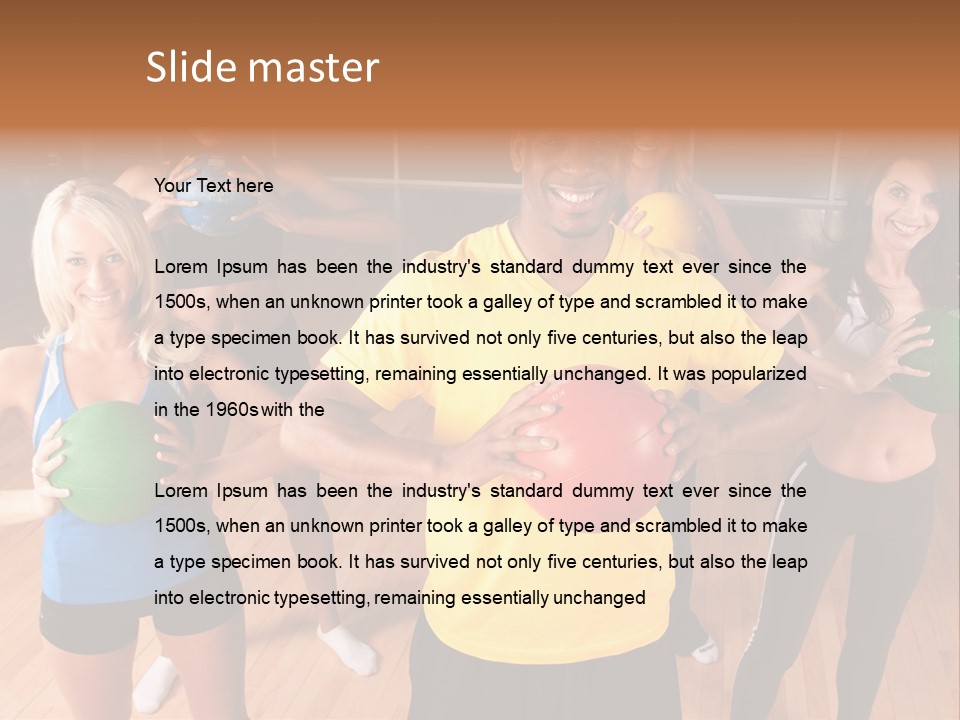 A Male Fitness Intstructor Leads A Class PowerPoint Template