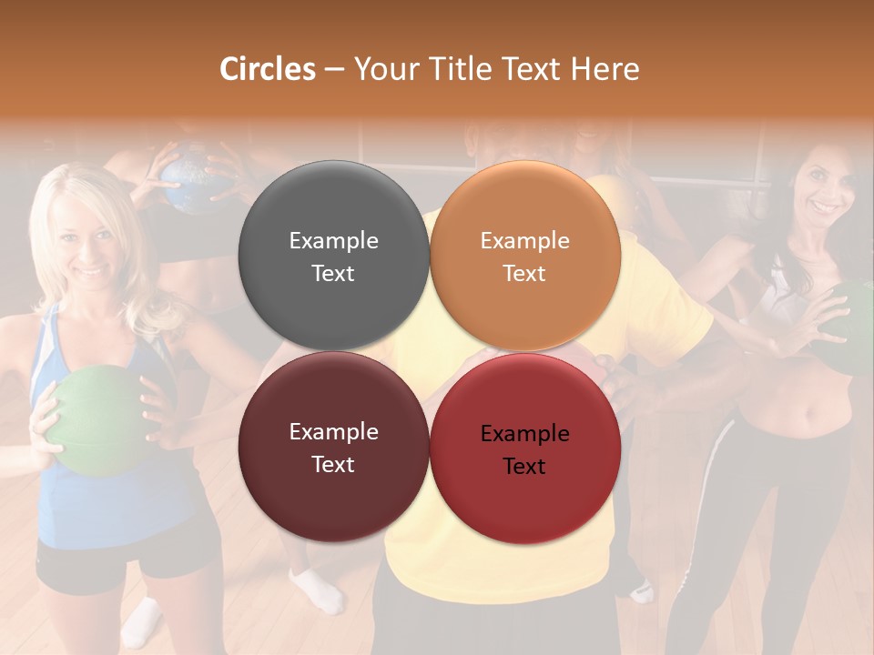 A Male Fitness Intstructor Leads A Class PowerPoint Template