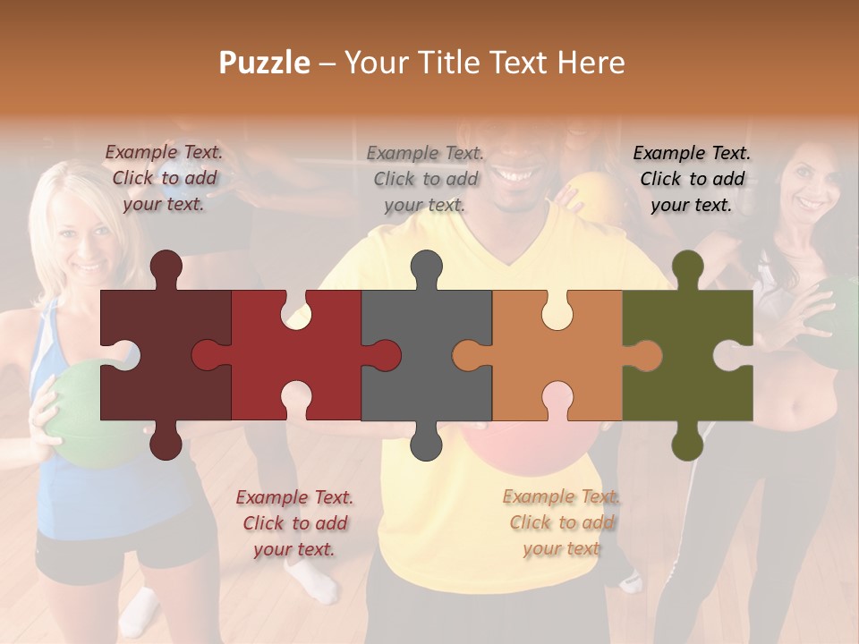 A Male Fitness Intstructor Leads A Class PowerPoint Template