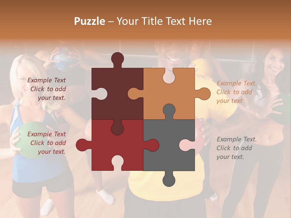 A Male Fitness Intstructor Leads A Class PowerPoint Template