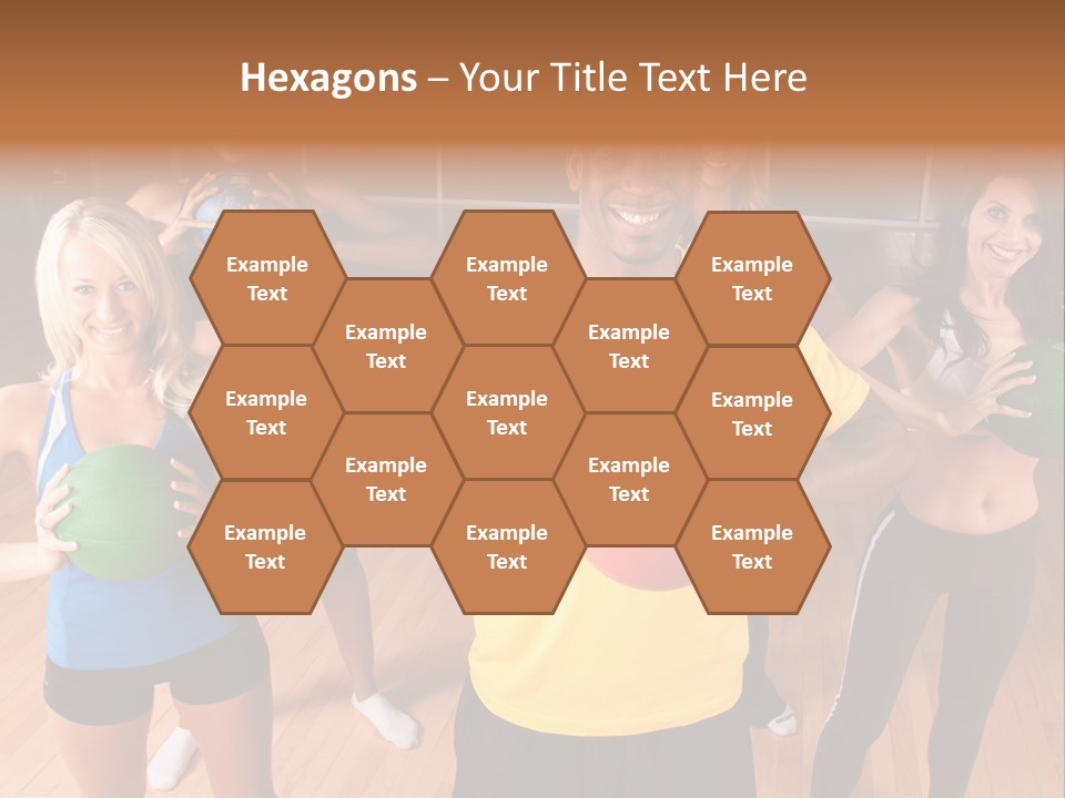 A Male Fitness Intstructor Leads A Class PowerPoint Template