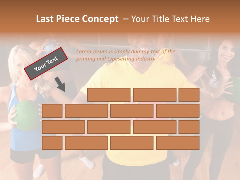 A Male Fitness Intstructor Leads A Class PowerPoint Template