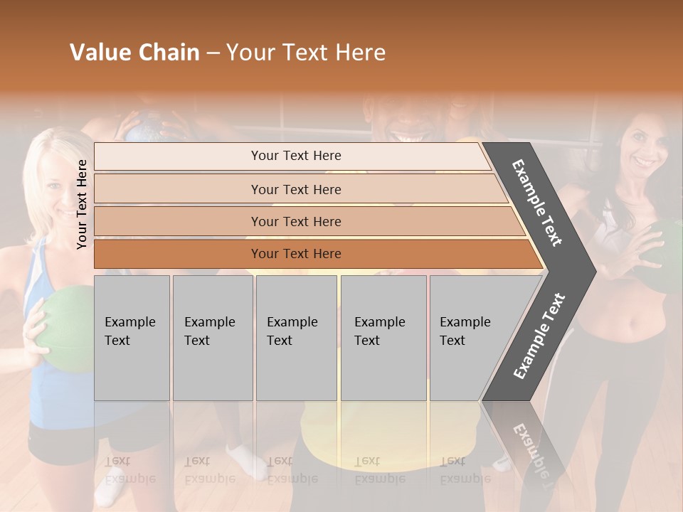 A Male Fitness Intstructor Leads A Class PowerPoint Template
