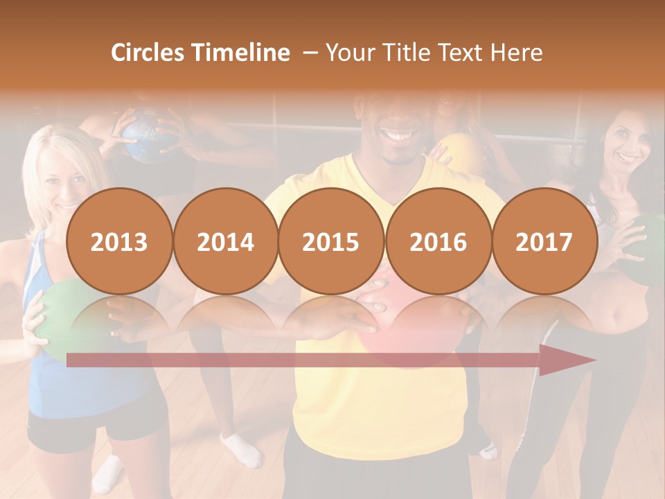 A Male Fitness Intstructor Leads A Class PowerPoint Template