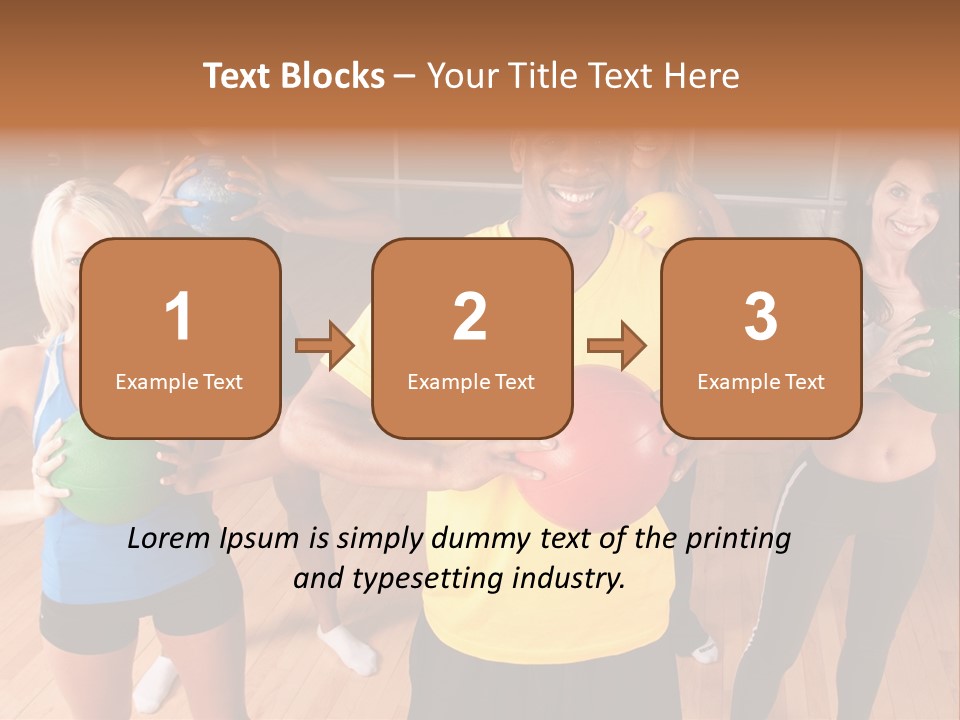 A Male Fitness Intstructor Leads A Class PowerPoint Template