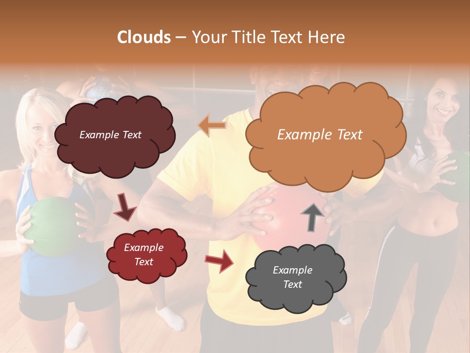 A Male Fitness Intstructor Leads A Class PowerPoint Template
