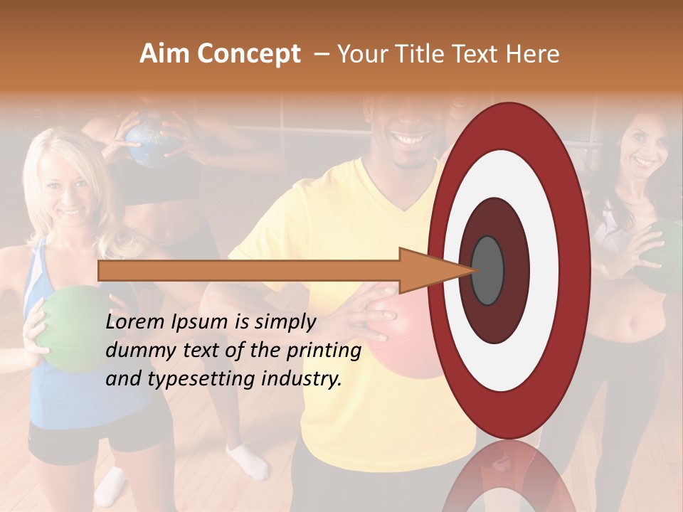 A Male Fitness Intstructor Leads A Class PowerPoint Template