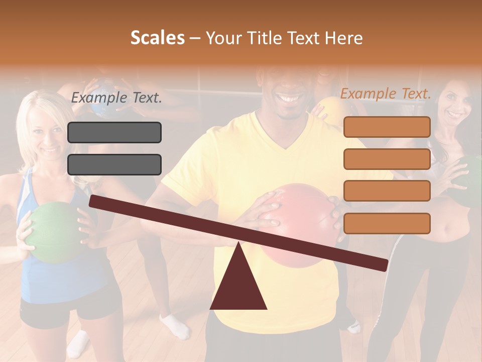 A Male Fitness Intstructor Leads A Class PowerPoint Template