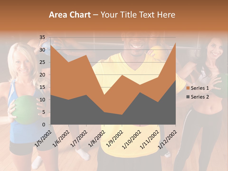 A Male Fitness Intstructor Leads A Class PowerPoint Template