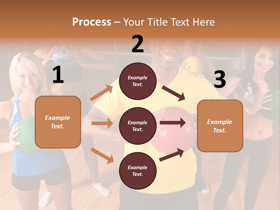 A Male Fitness Intstructor Leads A Class PowerPoint Template