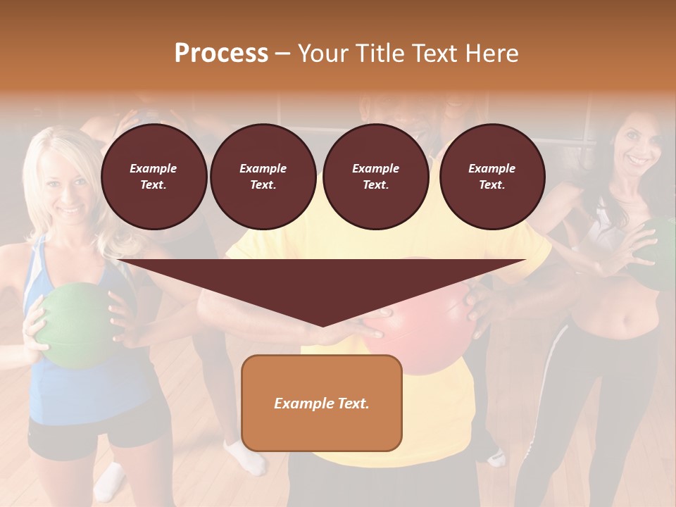 A Male Fitness Intstructor Leads A Class PowerPoint Template