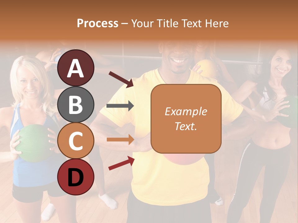 A Male Fitness Intstructor Leads A Class PowerPoint Template