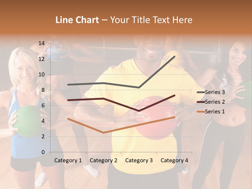 A Male Fitness Intstructor Leads A Class PowerPoint Template