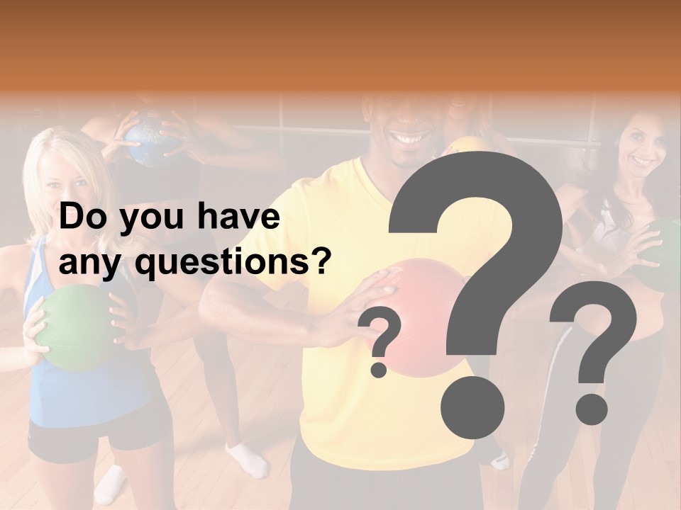 A Male Fitness Intstructor Leads A Class PowerPoint Template