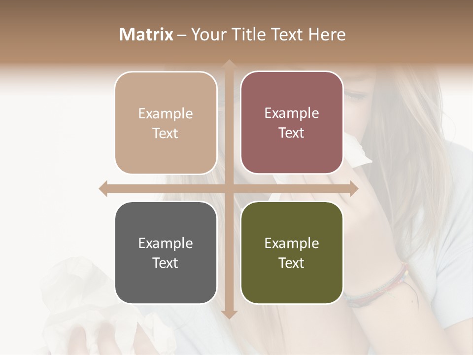 Beautiful Girl With Allergies PowerPoint Template