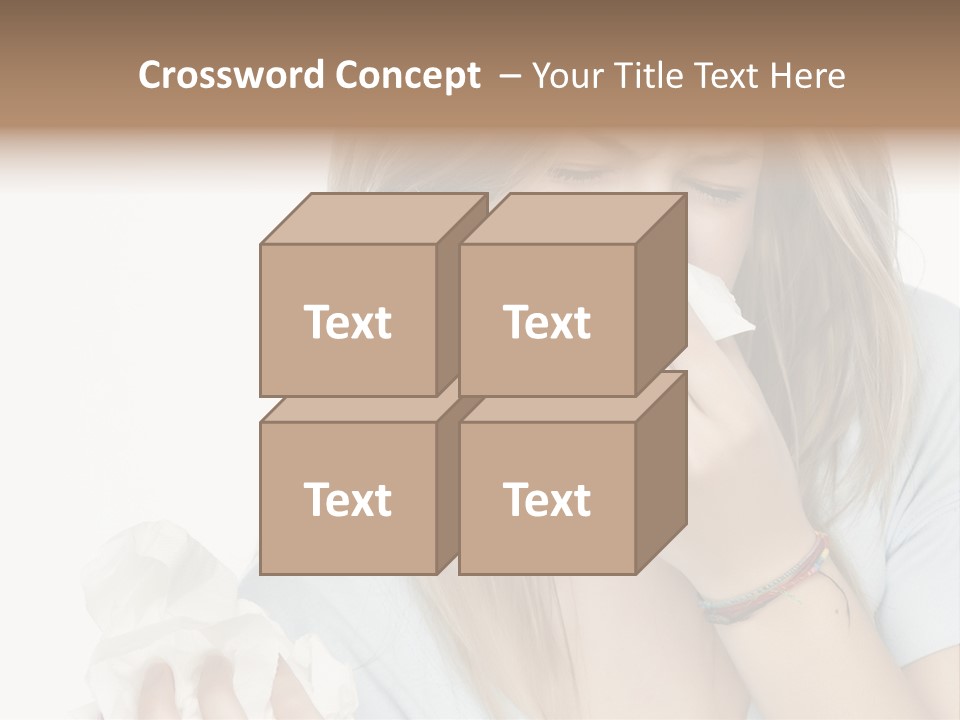 Beautiful Girl With Allergies PowerPoint Template