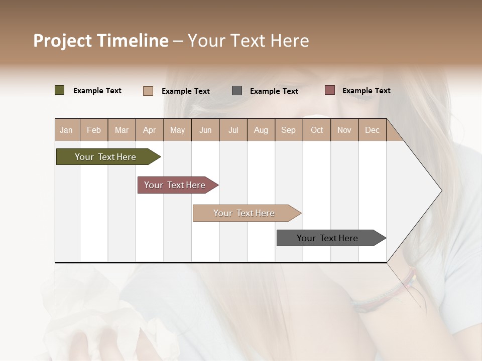 Beautiful Girl With Allergies PowerPoint Template