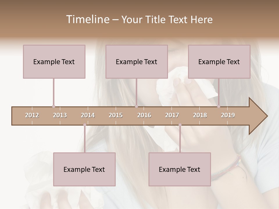 Beautiful Girl With Allergies PowerPoint Template