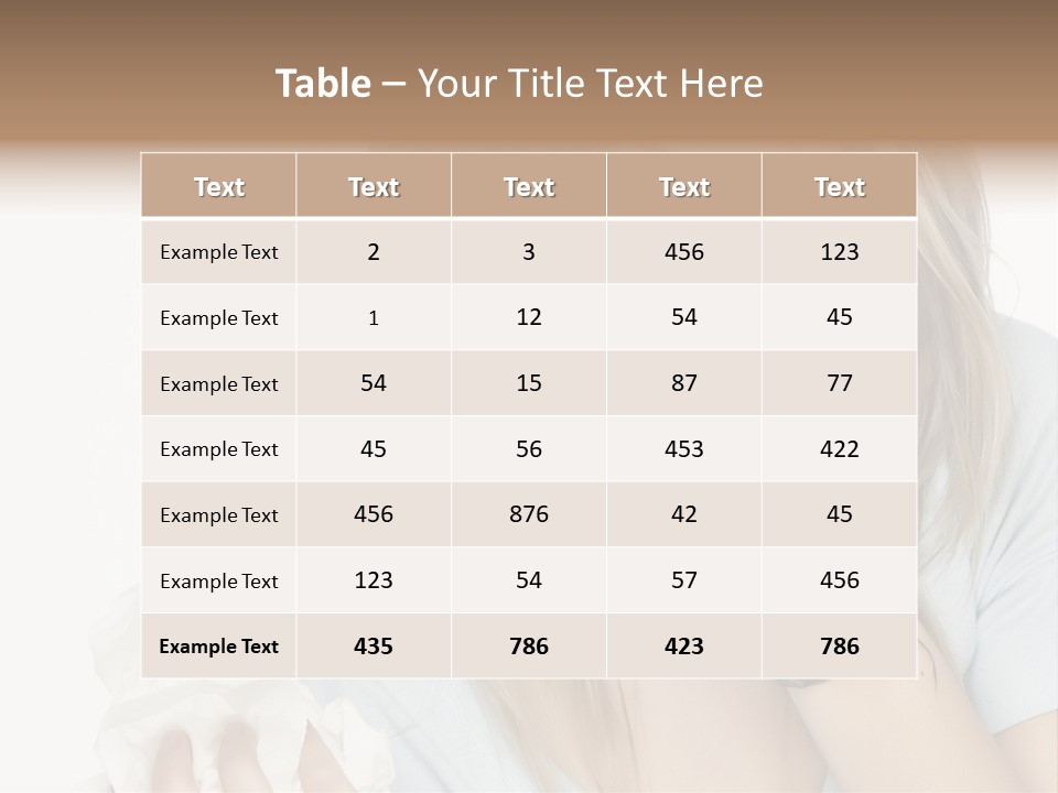 Beautiful Girl With Allergies PowerPoint Template