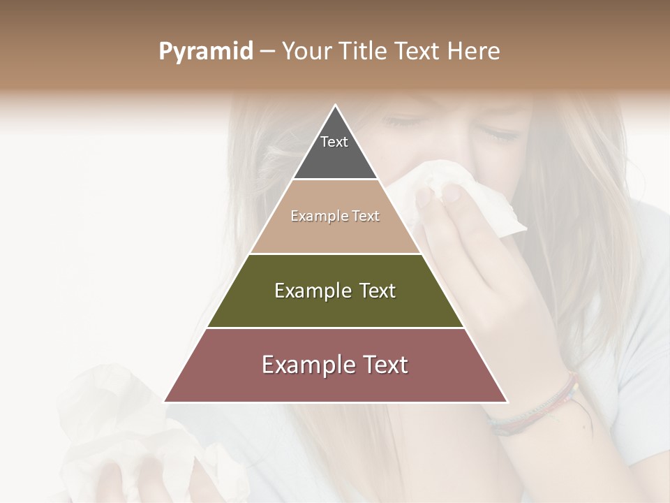 Beautiful Girl With Allergies PowerPoint Template