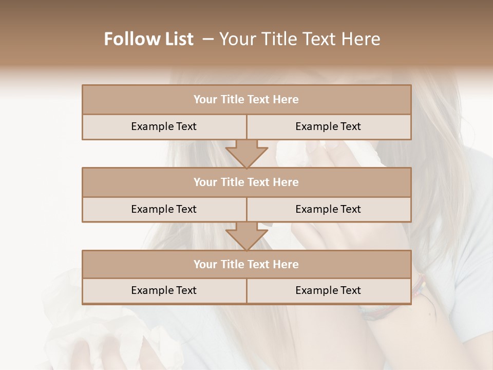 Beautiful Girl With Allergies PowerPoint Template