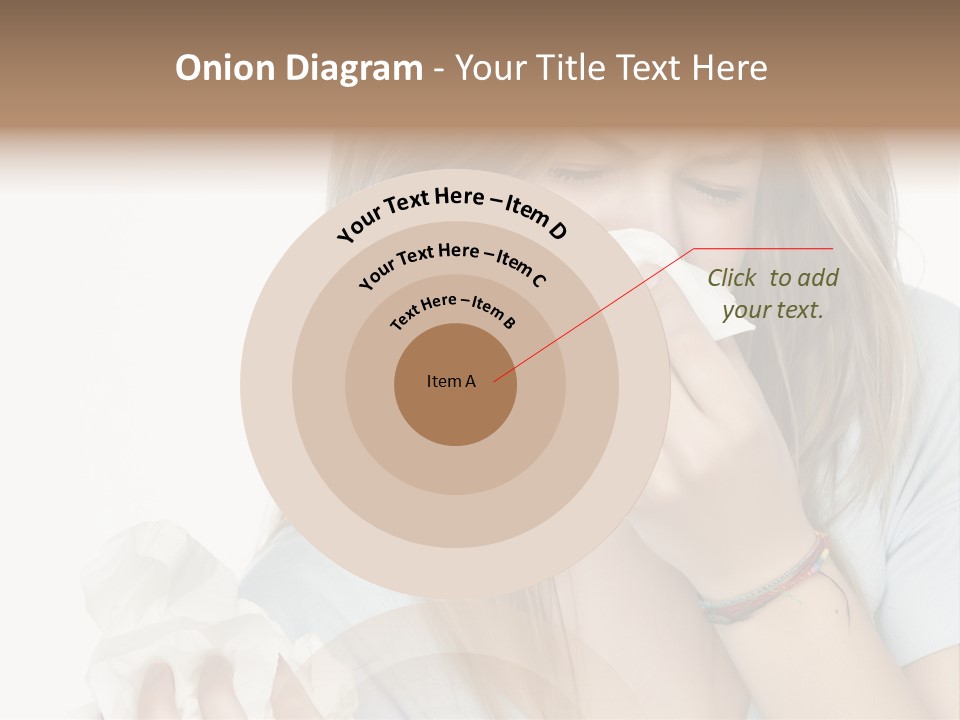 Beautiful Girl With Allergies PowerPoint Template