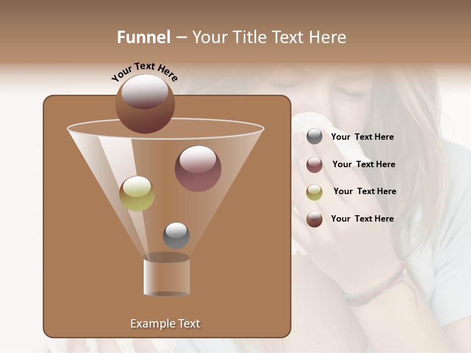 Beautiful Girl With Allergies PowerPoint Template