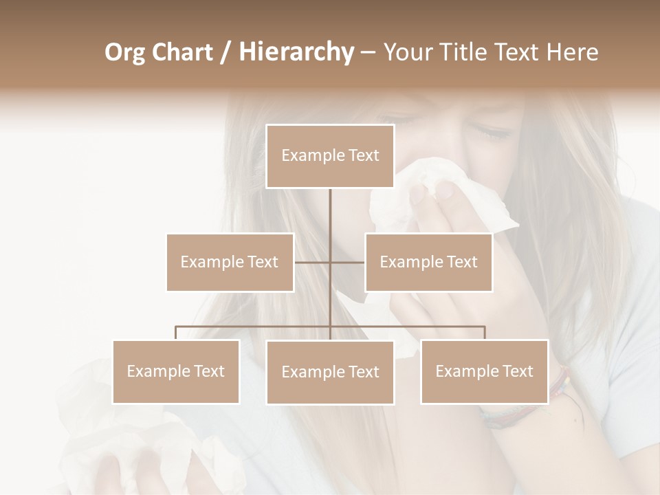 Beautiful Girl With Allergies PowerPoint Template