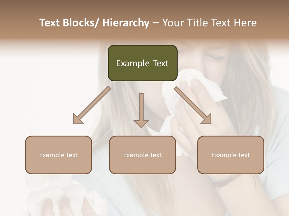 Beautiful Girl With Allergies PowerPoint Template