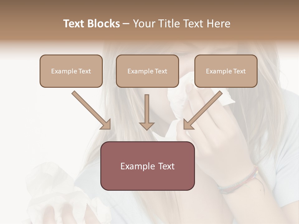 Beautiful Girl With Allergies PowerPoint Template