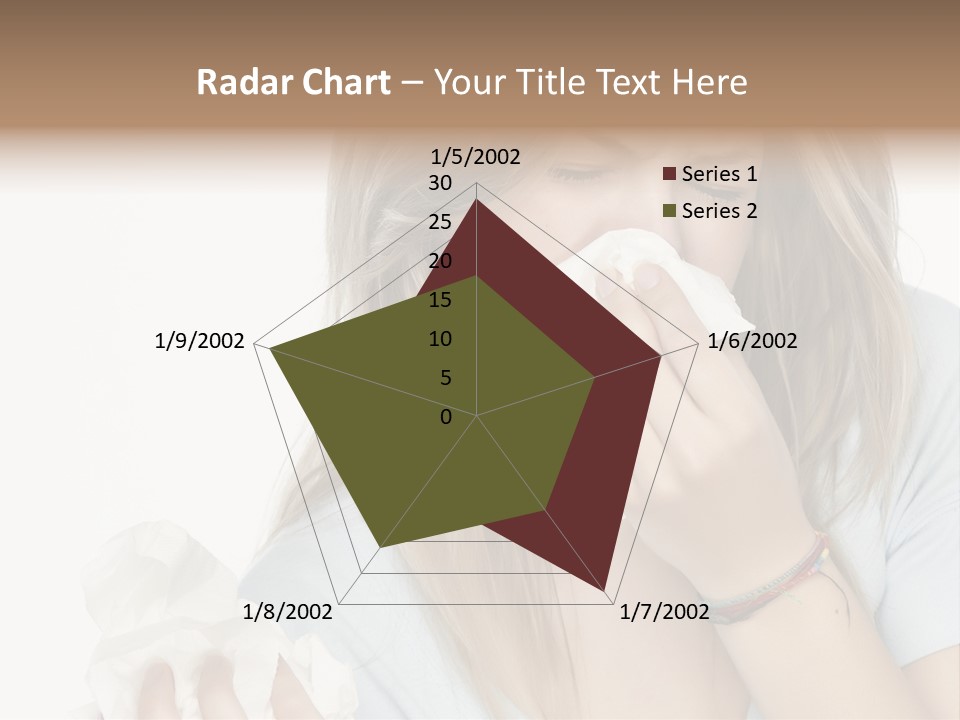 Beautiful Girl With Allergies PowerPoint Template