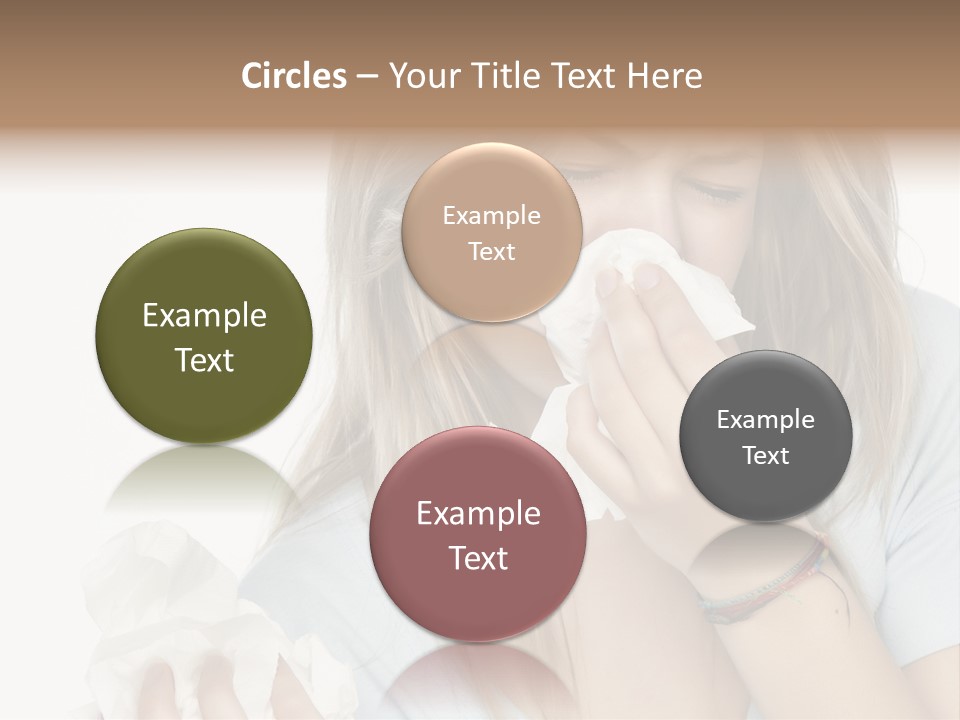 Beautiful Girl With Allergies PowerPoint Template